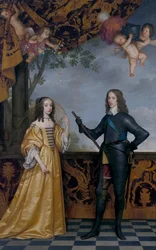 Doble retrato de Guillermo II (1626-1650), Príncipe de Orange, y su esposa María Estuardo (1631-1660)